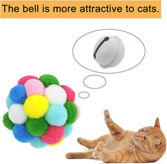 3/60pcs Cat Toys Balls with Bells