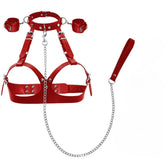 Adjustable Handcuffs Collar and Bra