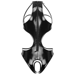 Womens Sexy Open Cup Crotchless Bodysuit