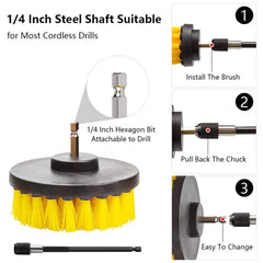 Drill Brush Attachment Set