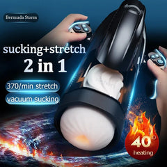 Powerful Vacuum Sucking Blowjob High-Speed Piston Telescopic Heating Male Masturbation Cup Sex Toys for Men