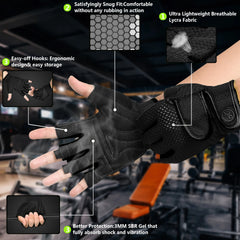 Black Weight Lifting Gloves