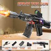 2025 Kids Hot Selling Electric Spray & Water Gun Simulates Sound Light Gun Toys Outdoor Activities Spray Vibration Gun Toys