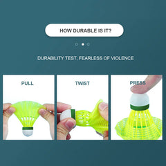 6 Pcs Badminton Plastic  Shuttlecock