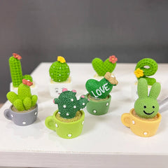 4Pcs/set Resin Succulent Cactus