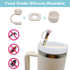 1Set Silicone Cup Straw Cover