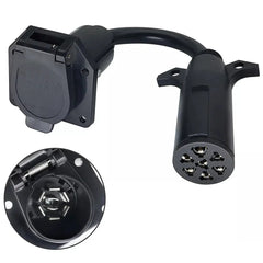 For American Standard RV Trailer Adapter 7-Way Round To Blade Plug For Towing Setup ABS Material Anti-corrosion