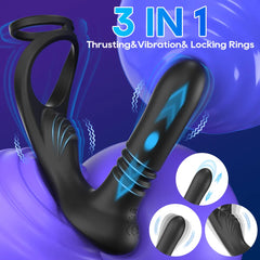 3 in 1 Thrusting Anal Vibrator Remote Control