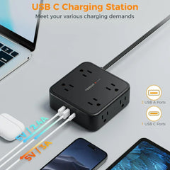 Ultra Thin Flat Plug Power Strip