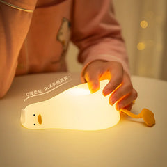 Cute Silicone Duck Lying Night