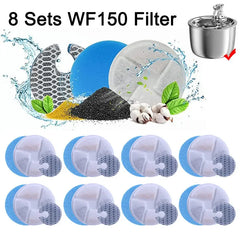 8 Sets Cat Water Fountain Filters