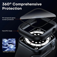 Tempered glass+Case for Apple Watch