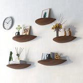 Semicircle Wooden Wall Shelf