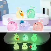 6PCS Luminous Rabbits Resin