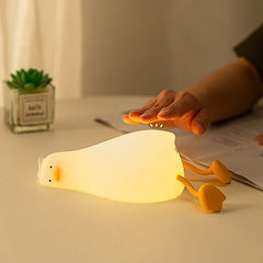 Cute Silicone Duck Lying Night