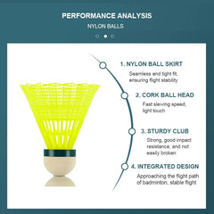 6 Pcs Badminton Plastic  Shuttlecock