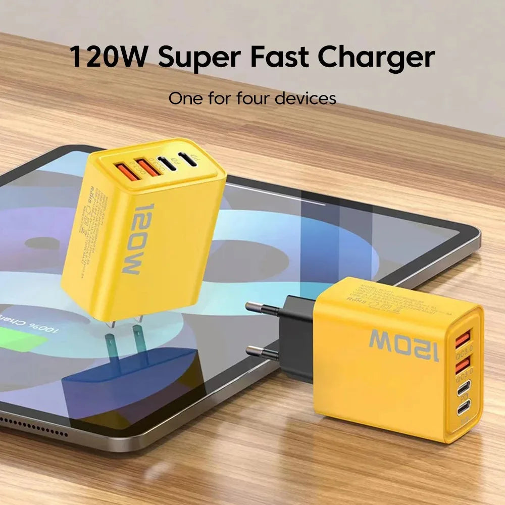 4 Ports  USB Type C Charger
