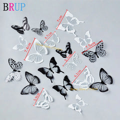 18pcs/lot Crystal Butterflies