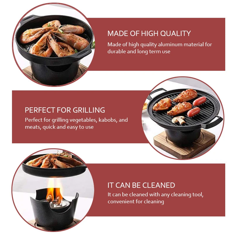 Mini BBQ Grill  Alcohol Stove