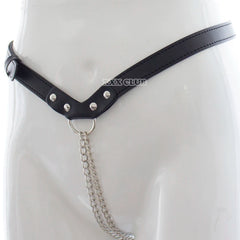 Adjustable Black female Chastity Belt