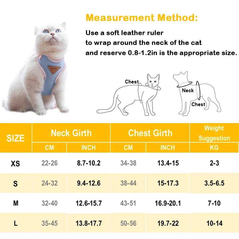 Cat Harness Leash Set