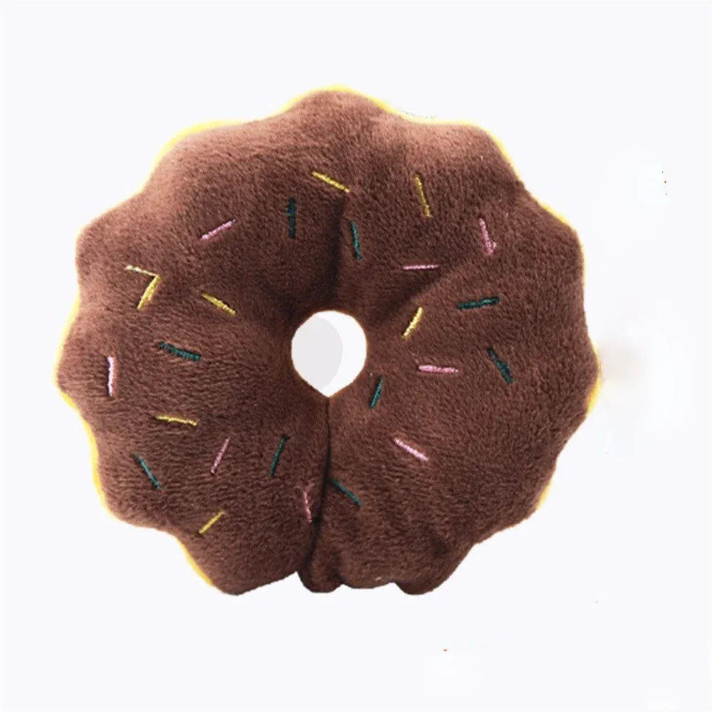 Soft Donuts Plush Dog Toy