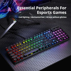 Retro Punk Round Gaming Keyboard