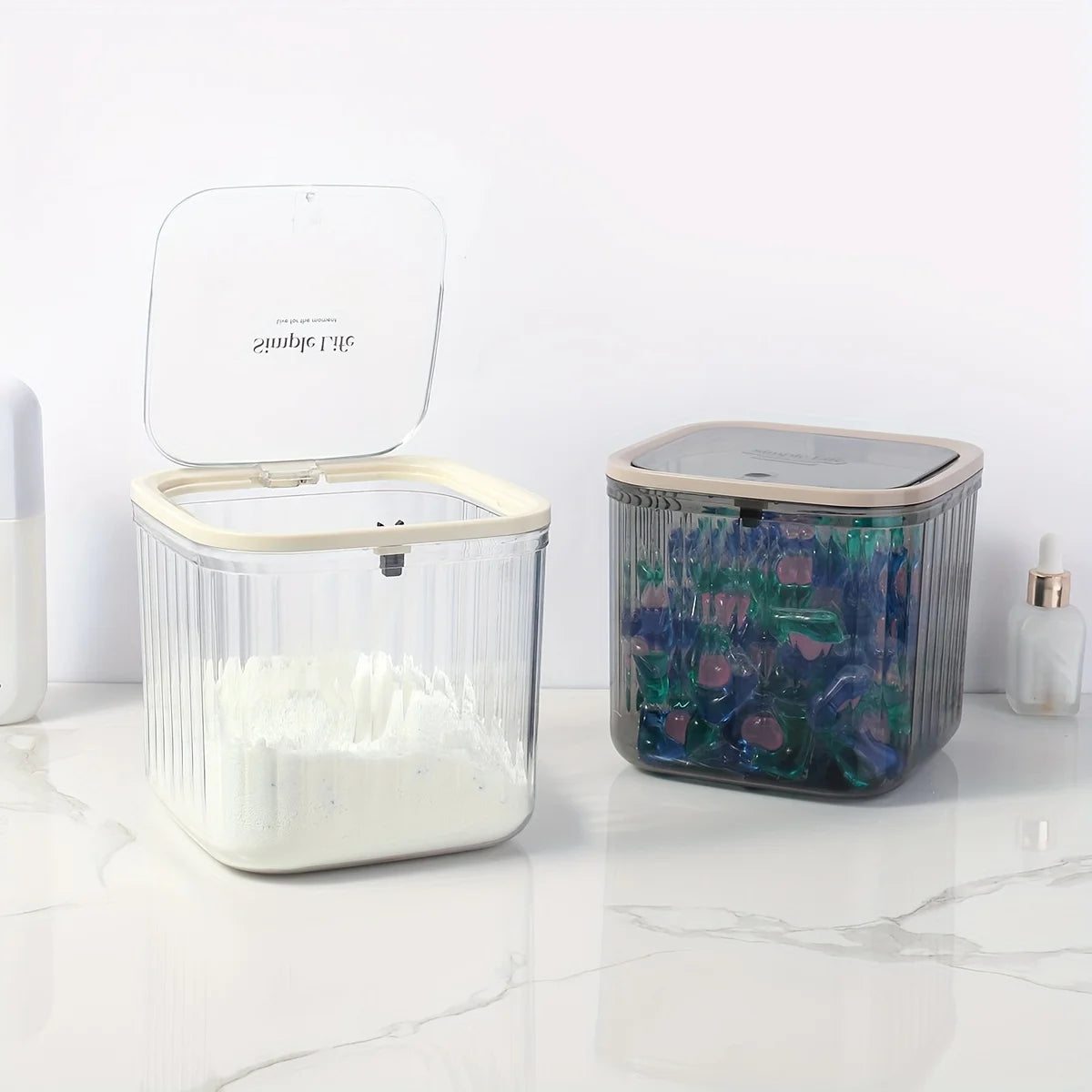 Set of High Capacity Plastic Jars