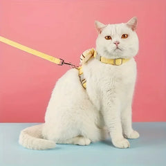 Cat Harness Leash Collar Set