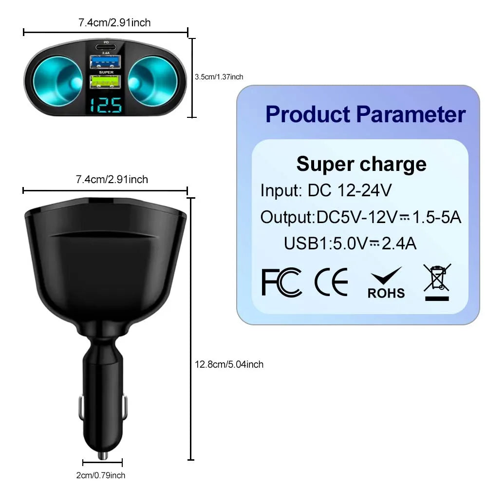 USB Car Charger Adapter