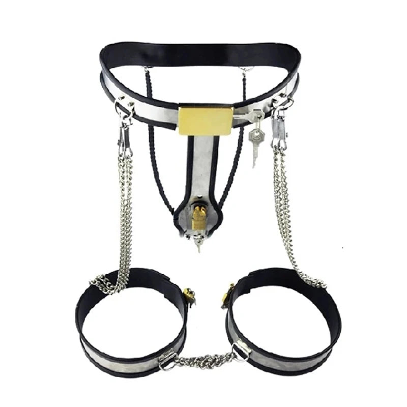 Metal chastity belt for female