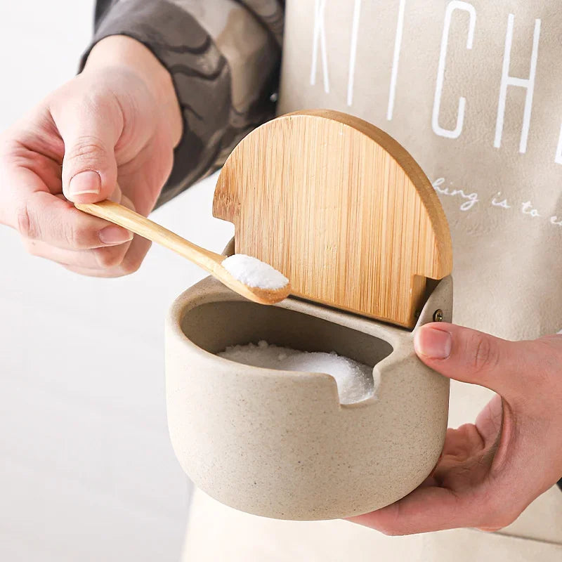 Japanese Style Ceramic Seasoning Jar