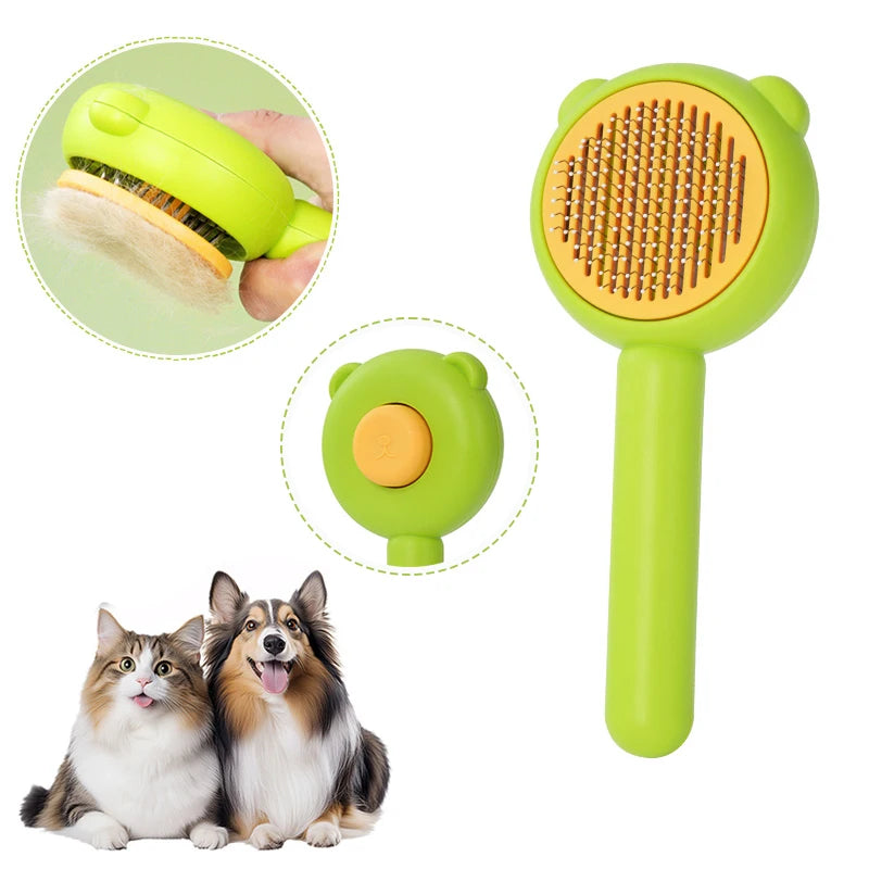 Self-Cleaning Pet Grooming Brush