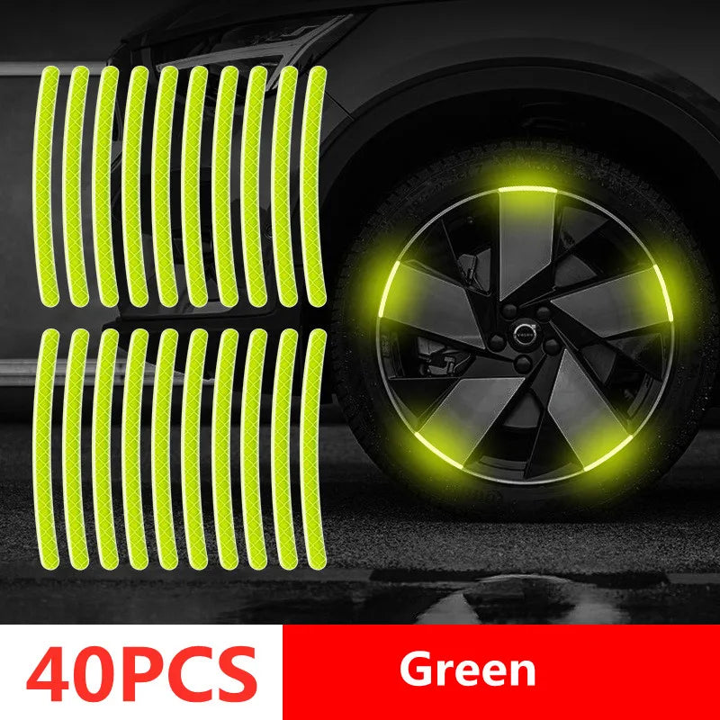 Car Wheel Hub Reflective Stripes
