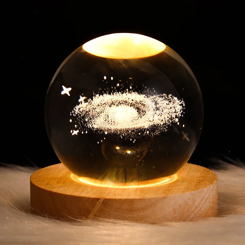 USB  Crystal Ball Table Lamp