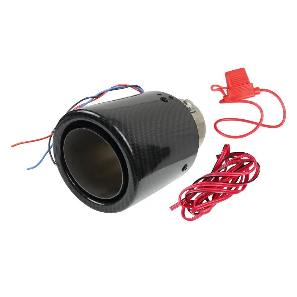 Car Modification Auto Parts Universal Exhaust Pipe Carbon Fiber LED Luminous Tail Throat Car Tail Throat Flame Tail Throat