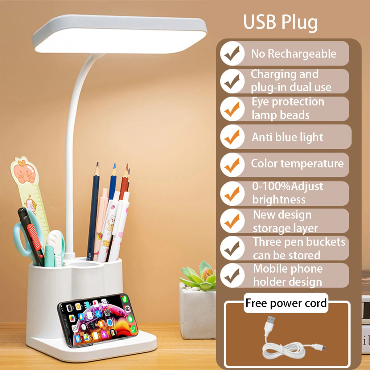 USB Rechargeable Table Lamp