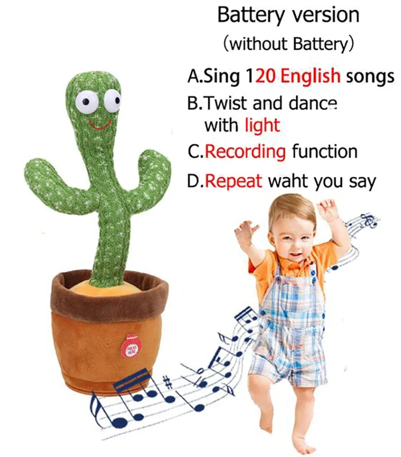 Kids Dancing Talking Cactus Toys