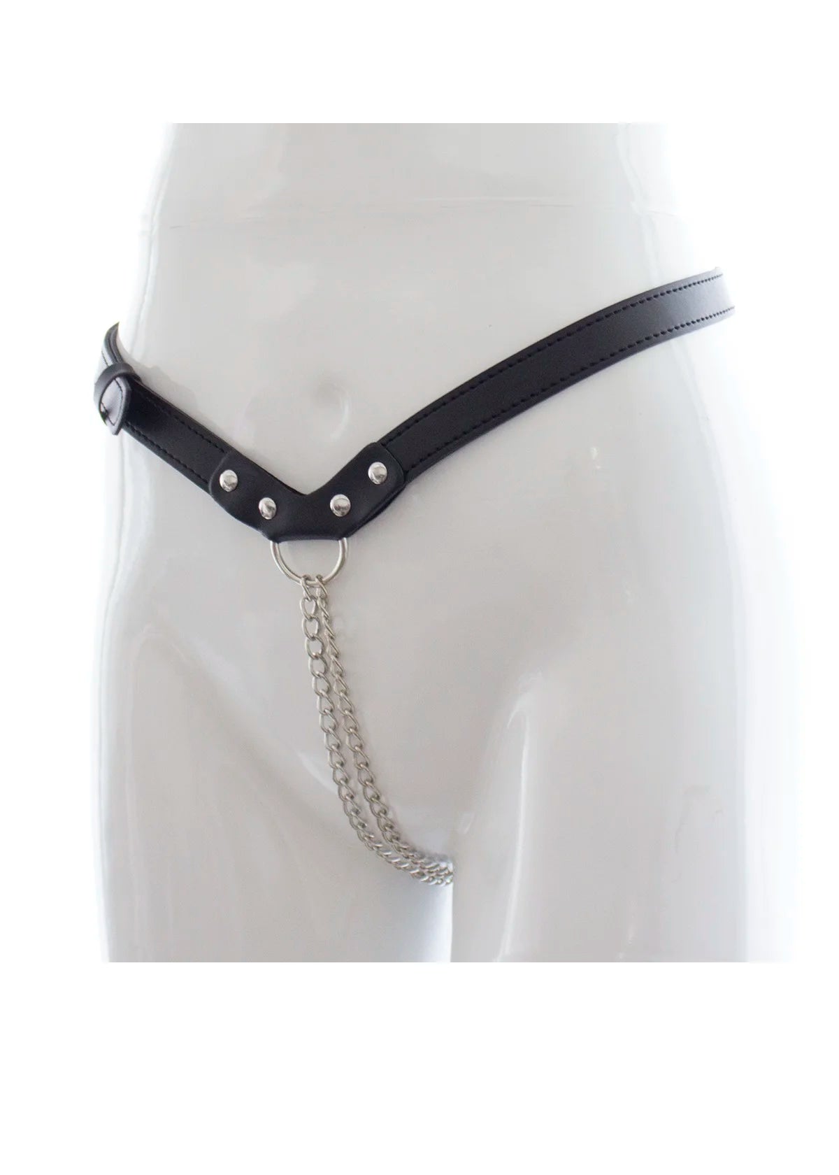 Adjustable Black female Chastity Belt