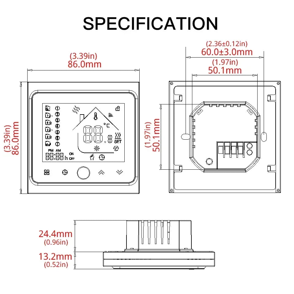 WiFi Water/Electric   Thermostat