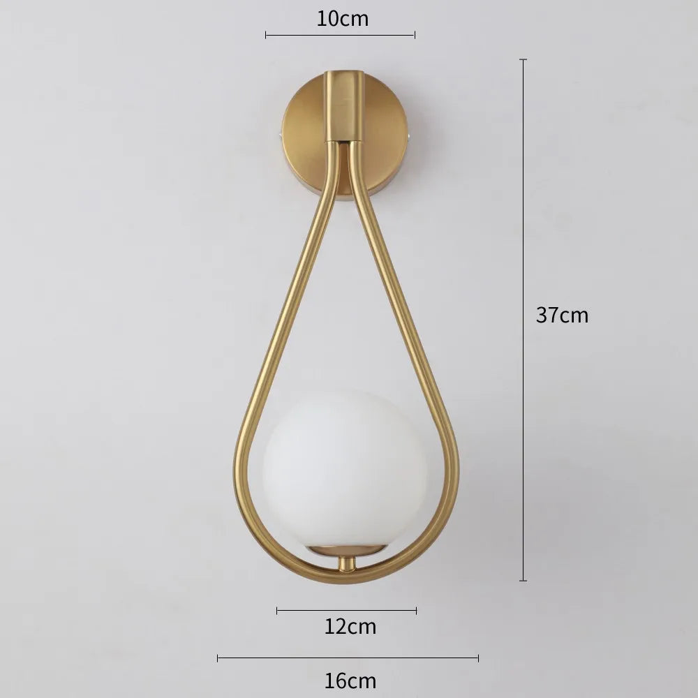 Luxury Glass Ball LED Wall lamp