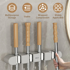 Mop Holder with Hooks