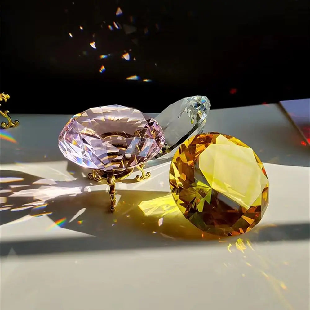 Crystal Diamond Shaped Paperweight