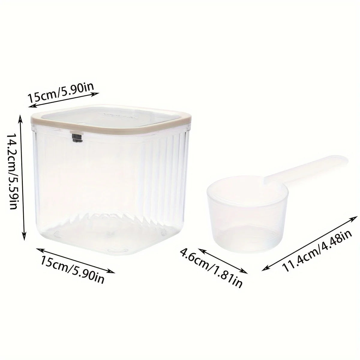 Set of High Capacity Plastic Jars