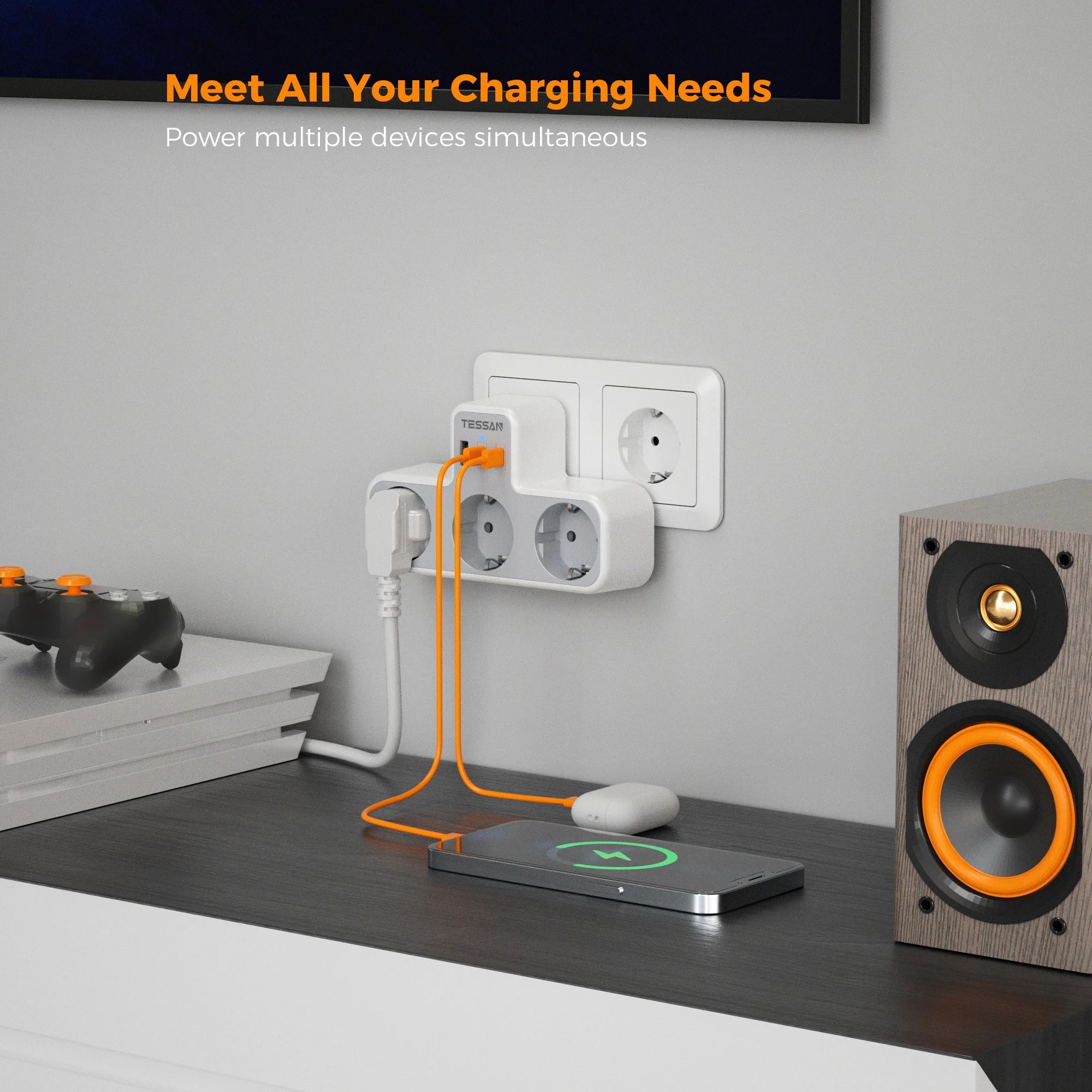 3 Way Wall Socket