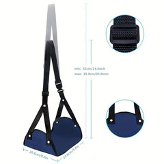 Airplane Footrest With Adjustable Strap