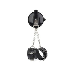 Leather Handcuffs with Strong Suction Cup