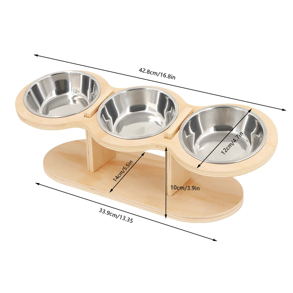Cat 3 Bowls in 1 Feeder