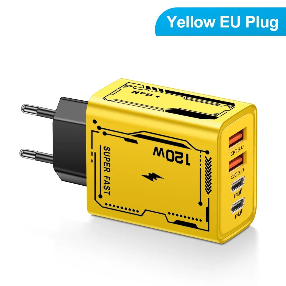 4 Ports  USB Type C Charger