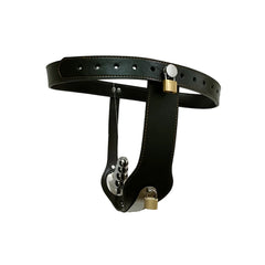 T-Shaped Leather Chastity Belt